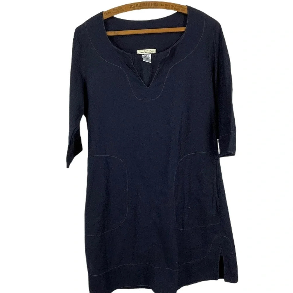 Prairie Underground navy tunic pockets M